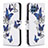 Coque Portefeuille Motif Fantaisie Livre Cuir Etui Clapet B03F pour Samsung Galaxy M32 4G Bleu