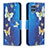 Coque Portefeuille Motif Fantaisie Livre Cuir Etui Clapet B03F pour Samsung Galaxy M32 4G Bleu Ciel