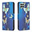 Coque Portefeuille Motif Fantaisie Livre Cuir Etui Clapet B03F pour Samsung Galaxy M33 5G Bleu Ciel