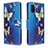 Coque Portefeuille Motif Fantaisie Livre Cuir Etui Clapet B03F pour Samsung Galaxy M40S Bleu Ciel