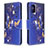 Coque Portefeuille Motif Fantaisie Livre Cuir Etui Clapet B03F pour Samsung Galaxy M40S Bleu Royal