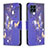 Coque Portefeuille Motif Fantaisie Livre Cuir Etui Clapet B03F pour Samsung Galaxy M53 5G Bleu Royal