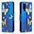 Coque Portefeuille Motif Fantaisie Livre Cuir Etui Clapet B03F pour Samsung Galaxy S20 FE (2022) 5G Bleu Ciel