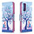 Coque Portefeuille Motif Fantaisie Livre Cuir Etui Clapet B03F pour Samsung Galaxy S20 Lite 5G Violet Clair