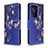 Coque Portefeuille Motif Fantaisie Livre Cuir Etui Clapet B03F pour Samsung Galaxy S20 Plus 5G Bleu Royal