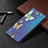 Coque Portefeuille Motif Fantaisie Livre Cuir Etui Clapet B03F pour Samsung Galaxy S24 Ultra 5G Bleu Royal