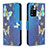 Coque Portefeuille Motif Fantaisie Livre Cuir Etui Clapet B03F pour Xiaomi Mi 11i 5G (2022) Bleu Ciel