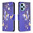 Coque Portefeuille Motif Fantaisie Livre Cuir Etui Clapet B03F pour Xiaomi Poco F5 5G Bleu