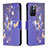 Coque Portefeuille Motif Fantaisie Livre Cuir Etui Clapet B03F pour Xiaomi Poco M4 Pro 5G Bleu Royal