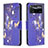 Coque Portefeuille Motif Fantaisie Livre Cuir Etui Clapet B03F pour Xiaomi Poco X4 Pro 5G Bleu Royal