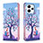 Coque Portefeuille Motif Fantaisie Livre Cuir Etui Clapet B03F pour Xiaomi Redmi 12 4G Violet Clair