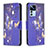 Coque Portefeuille Motif Fantaisie Livre Cuir Etui Clapet B03F pour Xiaomi Redmi K50 Ultra 5G Bleu Royal