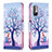 Coque Portefeuille Motif Fantaisie Livre Cuir Etui Clapet B03F pour Xiaomi Redmi Note 10 5G Violet Clair