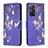 Coque Portefeuille Motif Fantaisie Livre Cuir Etui Clapet B03F pour Xiaomi Redmi Note 11 Pro 4G Bleu Royal