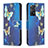 Coque Portefeuille Motif Fantaisie Livre Cuir Etui Clapet B03F pour Xiaomi Redmi Note 11 Pro 5G Bleu Ciel