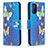 Coque Portefeuille Motif Fantaisie Livre Cuir Etui Clapet B03F pour Xiaomi Redmi Note 11 SE India 4G Bleu Ciel