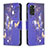 Coque Portefeuille Motif Fantaisie Livre Cuir Etui Clapet B03F pour Xiaomi Redmi Note 11S 4G Bleu Royal