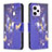 Coque Portefeuille Motif Fantaisie Livre Cuir Etui Clapet B03F pour Xiaomi Redmi Note 12 Explorer Bleu Royal