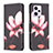 Coque Portefeuille Motif Fantaisie Livre Cuir Etui Clapet B03F pour Xiaomi Redmi Note 12 Explorer Rouge