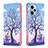 Coque Portefeuille Motif Fantaisie Livre Cuir Etui Clapet B03F pour Xiaomi Redmi Note 12 Turbo 5G Violet Clair