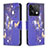 Coque Portefeuille Motif Fantaisie Livre Cuir Etui Clapet B03F pour Xiaomi Redmi Note 13 5G Bleu Royal