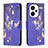 Coque Portefeuille Motif Fantaisie Livre Cuir Etui Clapet B03F pour Xiaomi Redmi Note 13 Pro+ Plus 5G Bleu Royal