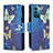 Coque Portefeuille Motif Fantaisie Livre Cuir Etui Clapet B04F pour Nokia G11 Bleu