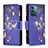 Coque Portefeuille Motif Fantaisie Livre Cuir Etui Clapet B04F pour Nokia G11 Bleu Royal