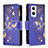 Coque Portefeuille Motif Fantaisie Livre Cuir Etui Clapet B04F pour OnePlus Nord N20 5G Bleu Royal