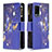 Coque Portefeuille Motif Fantaisie Livre Cuir Etui Clapet B04F pour Oppo A54 4G Bleu Royal