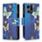 Coque Portefeuille Motif Fantaisie Livre Cuir Etui Clapet B04F pour Oppo F21 Pro 4G Bleu