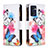 Coque Portefeuille Motif Fantaisie Livre Cuir Etui Clapet B04F pour Oppo Find X5 Lite 5G Colorful