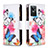 Coque Portefeuille Motif Fantaisie Livre Cuir Etui Clapet B04F pour Realme GT Neo3 5G Colorful