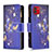 Coque Portefeuille Motif Fantaisie Livre Cuir Etui Clapet B04F pour Samsung Galaxy A03 Bleu Royal