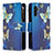 Coque Portefeuille Motif Fantaisie Livre Cuir Etui Clapet B04F pour Samsung Galaxy A04s Bleu