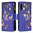 Coque Portefeuille Motif Fantaisie Livre Cuir Etui Clapet B04F pour Samsung Galaxy A04s Bleu Royal