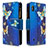 Coque Portefeuille Motif Fantaisie Livre Cuir Etui Clapet B04F pour Samsung Galaxy A10 Bleu