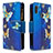 Coque Portefeuille Motif Fantaisie Livre Cuir Etui Clapet B04F pour Samsung Galaxy A11 Bleu