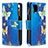 Coque Portefeuille Motif Fantaisie Livre Cuir Etui Clapet B04F pour Samsung Galaxy A12 5G Bleu