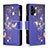 Coque Portefeuille Motif Fantaisie Livre Cuir Etui Clapet B04F pour Samsung Galaxy A13 4G Bleu Royal