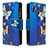 Coque Portefeuille Motif Fantaisie Livre Cuir Etui Clapet B04F pour Samsung Galaxy A20 Bleu