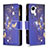 Coque Portefeuille Motif Fantaisie Livre Cuir Etui Clapet B04F pour Samsung Galaxy A23s Bleu Royal