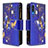 Coque Portefeuille Motif Fantaisie Livre Cuir Etui Clapet B04F pour Samsung Galaxy A30S Bleu Royal