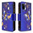 Coque Portefeuille Motif Fantaisie Livre Cuir Etui Clapet B04F pour Samsung Galaxy A41 Bleu Royal