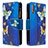 Coque Portefeuille Motif Fantaisie Livre Cuir Etui Clapet B04F pour Samsung Galaxy A70 Bleu