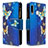 Coque Portefeuille Motif Fantaisie Livre Cuir Etui Clapet B04F pour Samsung Galaxy A70E Bleu