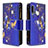 Coque Portefeuille Motif Fantaisie Livre Cuir Etui Clapet B04F pour Samsung Galaxy A70E Bleu Royal