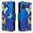 Coque Portefeuille Motif Fantaisie Livre Cuir Etui Clapet B04F pour Samsung Galaxy A71 4G A715 Bleu