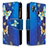 Coque Portefeuille Motif Fantaisie Livre Cuir Etui Clapet B04F pour Samsung Galaxy M10S Bleu