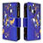 Coque Portefeuille Motif Fantaisie Livre Cuir Etui Clapet B04F pour Samsung Galaxy M10S Bleu Royal